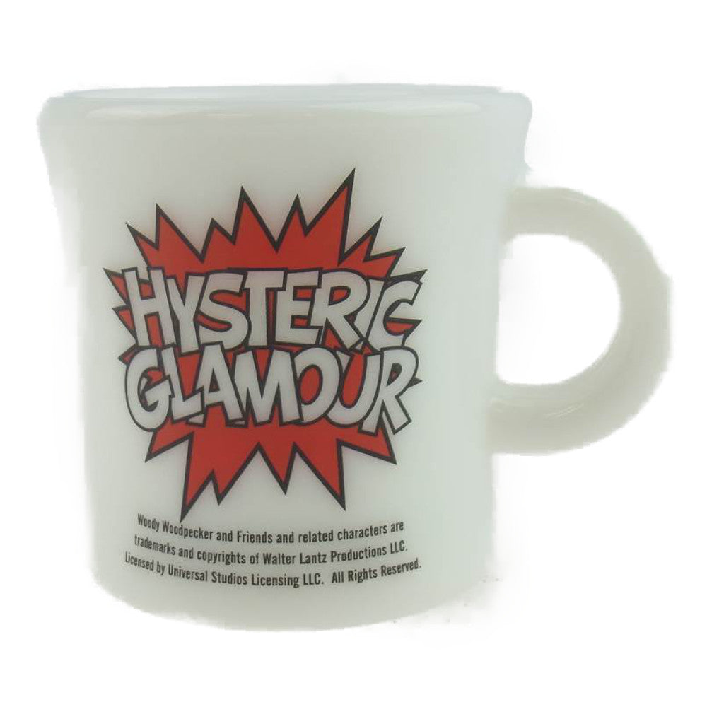 HYSTERIC GLAMOUR ヒステリックグラマー Fire King ファイアーキング ホウケイ酸ガラス マグカップ コップ ホワイト ホワイト系【新古品】【未使用】【中古】
