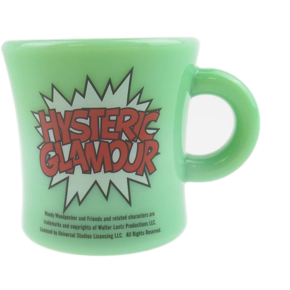 HYSTERIC GLAMOUR ヒステリックグラマー Fire King ファイアーキング ホウケイ酸ガラス マグカップ コップ グリーン グリーン系【新古品】【未使用】【中古】