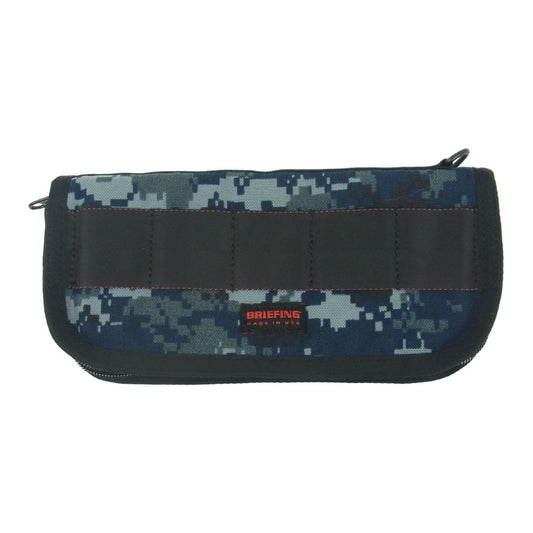 BRIEFING ブリーフィング SLIM TRAVEL CASE DIGITAL CAMO デジタルカモ デジカモ スリム トラベルケース ポーチ ネイビー系 ブラック系【美品】【中古】