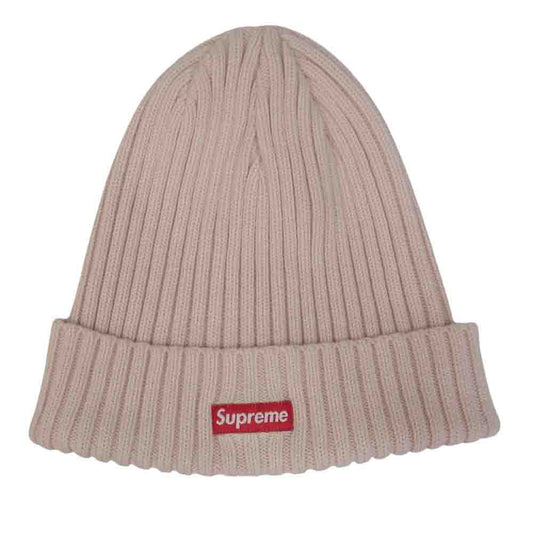 Supreme シュプリーム 17SS Overdyed Ribbed Beanie スモールボックスロゴ オーバーダイ リブ ビーニー ニットキャップ ピンク系【中古】