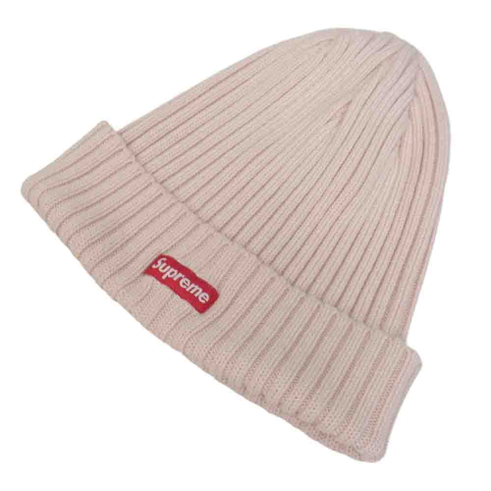 Supreme シュプリーム 17SS Overdyed Ribbed Beanie スモールボックスロゴ オーバーダイ リブ ビーニー ニットキャップ ピンク系【中古】