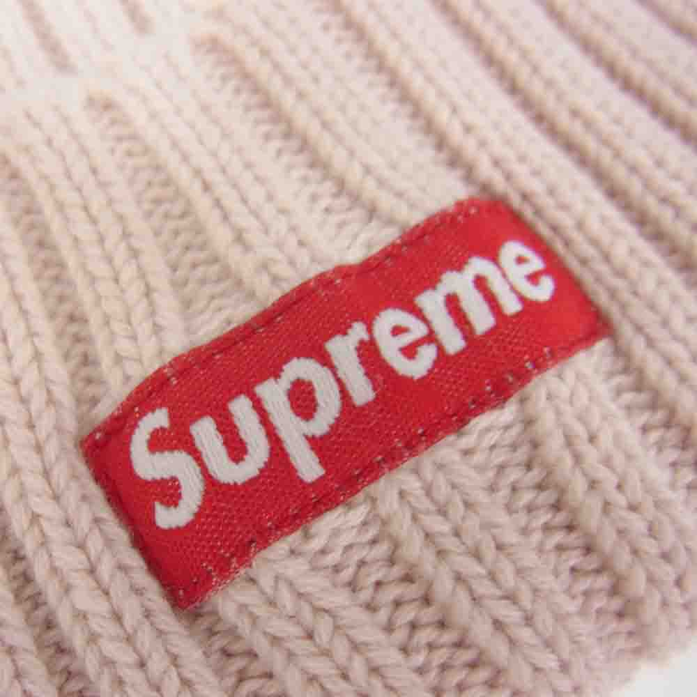 Supreme シュプリーム 17SS Overdyed Ribbed Beanie スモールボックスロゴ オーバーダイ リブ ビーニー ニットキャップ ピンク系【中古】