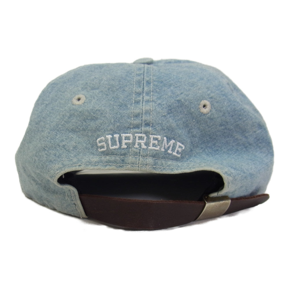 Supreme シュプリーム 18SS Washed Chambray S Logo 6-Panel シャンブレー Sロゴ 6パネル キャップ ライトブルー系【中古】