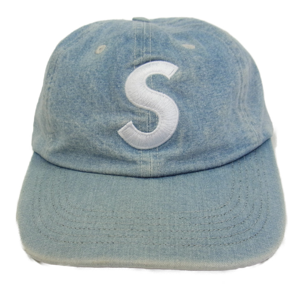 Supreme シュプリーム 18SS Washed Chambray S Logo 6-Panel シャンブレー Sロゴ 6パネル キャップ ライトブルー系【中古】