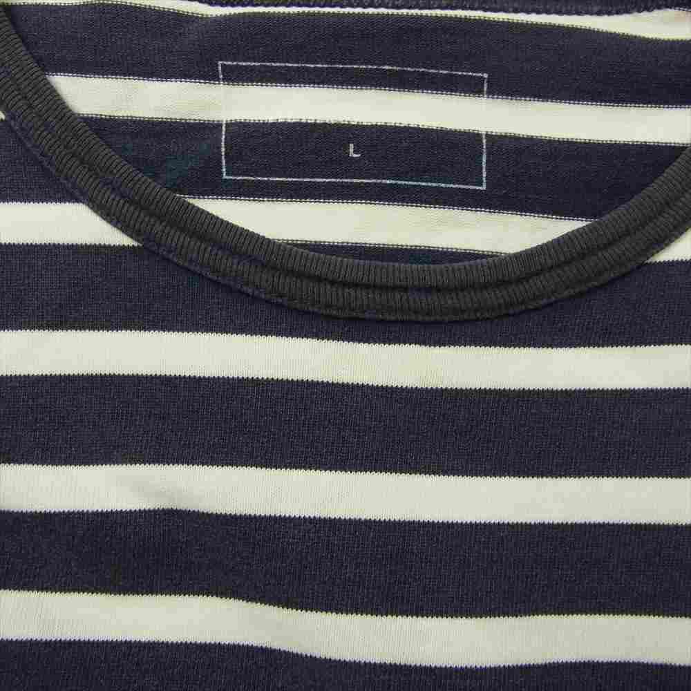 F.C.R.B. エフシーアールビー FCRB-167035 LONG SLEEVE BORDER TEE ロゴプリント ボーダー 長袖 カットソー Tシャツ ネイビー系 ホワイト系 L【中古】