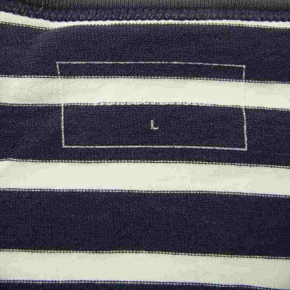 F.C.R.B. エフシーアールビー FCRB-167035 LONG SLEEVE BORDER TEE ロゴプリント ボーダー 長袖 カットソー Tシャツ ネイビー系 ホワイト系 L【中古】