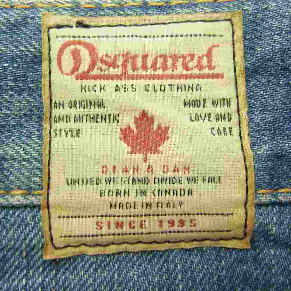 DSQUARED2 ディースクエアード 13SS S71LA0610 KENNY TWIST DENIM ケニーツイスト ペイント加工 ポケット切替 デニムパンツ インディゴブルー系 48【中古】