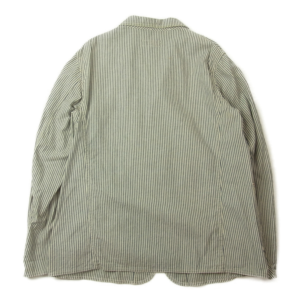 Engineered Garments エンジニアードガーメンツ INTERMEDIATES インターメディエイツ 12SS STUDIO JACKET HICKORY STRIPE ヒッコリースタジオジャケット インディゴブルー系 ホワイト系 M【中古】
