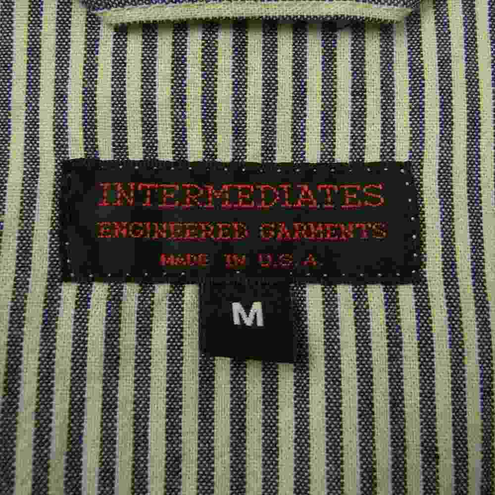Engineered Garments エンジニアードガーメンツ INTERMEDIATES インターメディエイツ 12SS STUDIO JACKET HICKORY STRIPE ヒッコリースタジオジャケット インディゴブルー系 ホワイト系 M【中古】