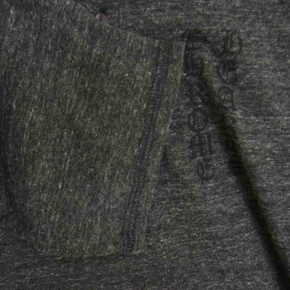 CHROME HEARTS クロムハーツ（原本無） 国内正規品 バックロゴ スター プリント ヘンリーネック 七分袖 ラグラン カットソー Tシャツ グレー系 L【中古】