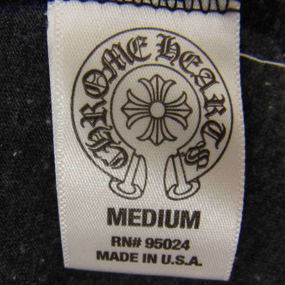 CHROME HEARTS クロムハーツ（原本無） 国内正規品 CHクロス アームプリント クルーネック 長袖 Tシャツ カットソー グレー系 M【中古】