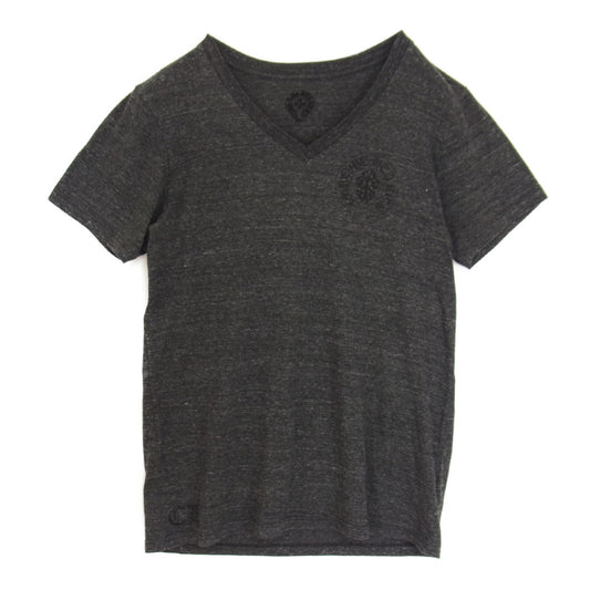 CHROME HEARTS クロムハーツ（原本無） 国内正規品 星条旗 ホースシュー ダガー プリント Vネック 半袖 Tシャツ グレー系 XL【中古】