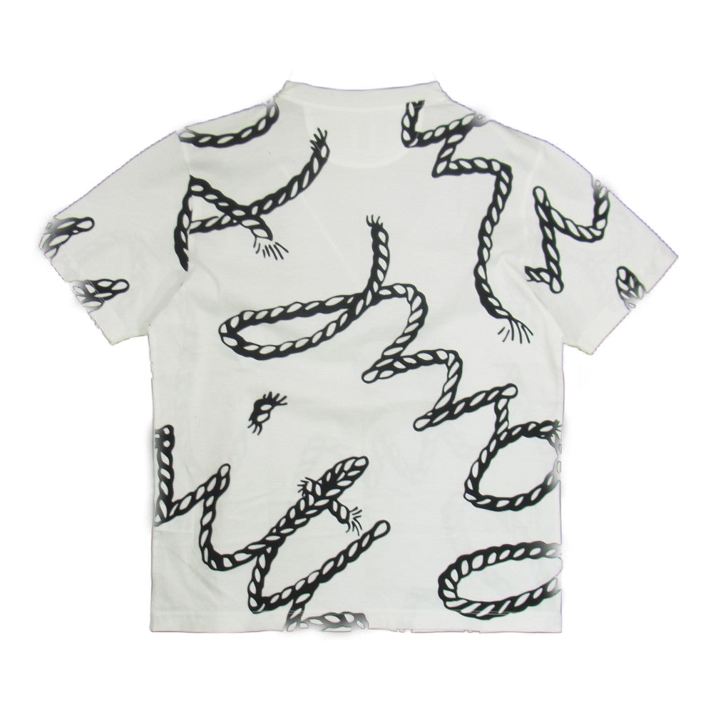 Paul Smith ポール・スミス 国内正規品 縄柄 ロープロゴ プリント 半袖 Tシャツ カットソー ホワイト系 M【新古品】【未使用】【中古】