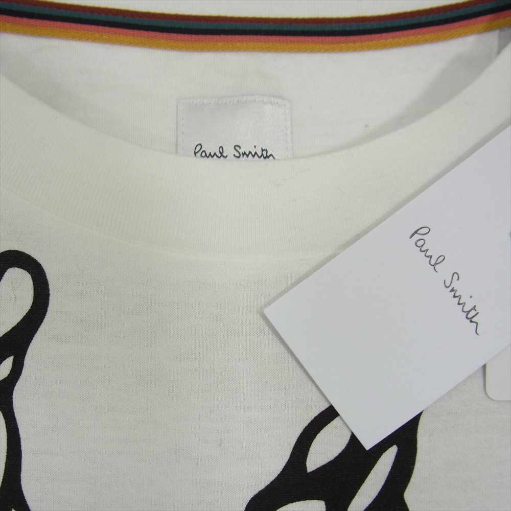 Paul Smith ポール・スミス 国内正規品 縄柄 ロープロゴ プリント 半袖 Tシャツ カットソー ホワイト系 M【新古品】【未使用】【中古】