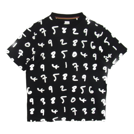 Paul Smith ポール・スミス Numbers ナンバリング プリント 半袖 Tシャツ カットソー ブラック系 L【中古】