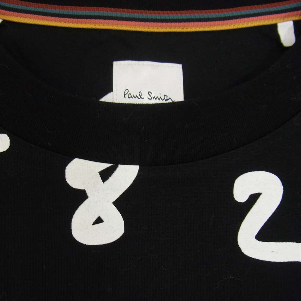 Paul Smith ポール・スミス Numbers ナンバリング プリント 半袖 Tシャツ カットソー ブラック系 L【中古】