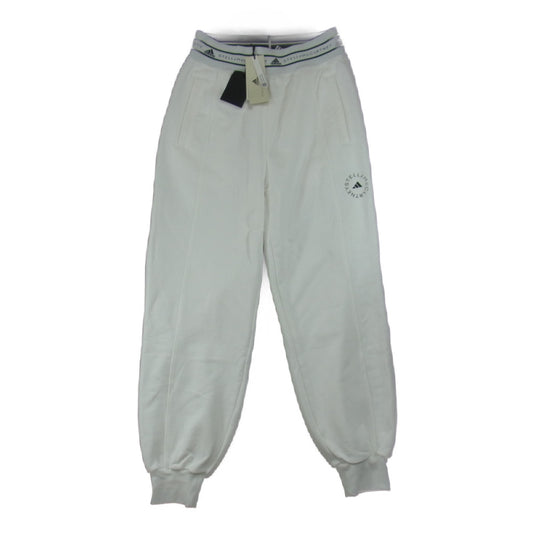 Stella McCartney ステラマッカートニー H59980 × adidas アディダス ロゴプリント スポンジ スウェット ジョガーパンツ ホワイト系 S【中古】