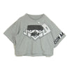 MAISON MARGIELA メゾンマルジェラ 21SS S52GC0176 S23588 858 MM6 エムエムシックス モトクロス ロゴ クロップド Tシャツ カットソー  グレー系 XS【美品】【中古】