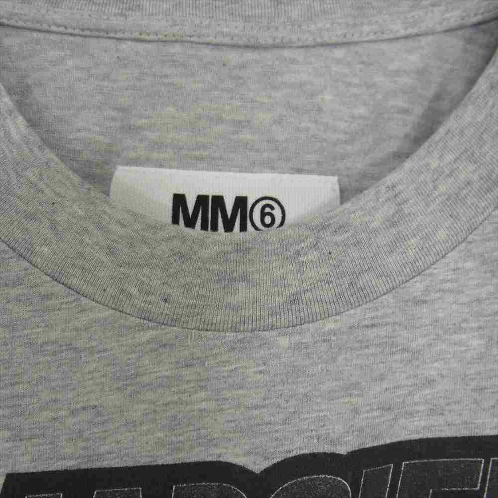 MAISON MARGIELA メゾンマルジェラ 21SS S52GC0176 S23588 858 MM6 エムエムシックス モトクロス ロゴ クロップド Tシャツ カットソー  グレー系 XS【美品】【中古】