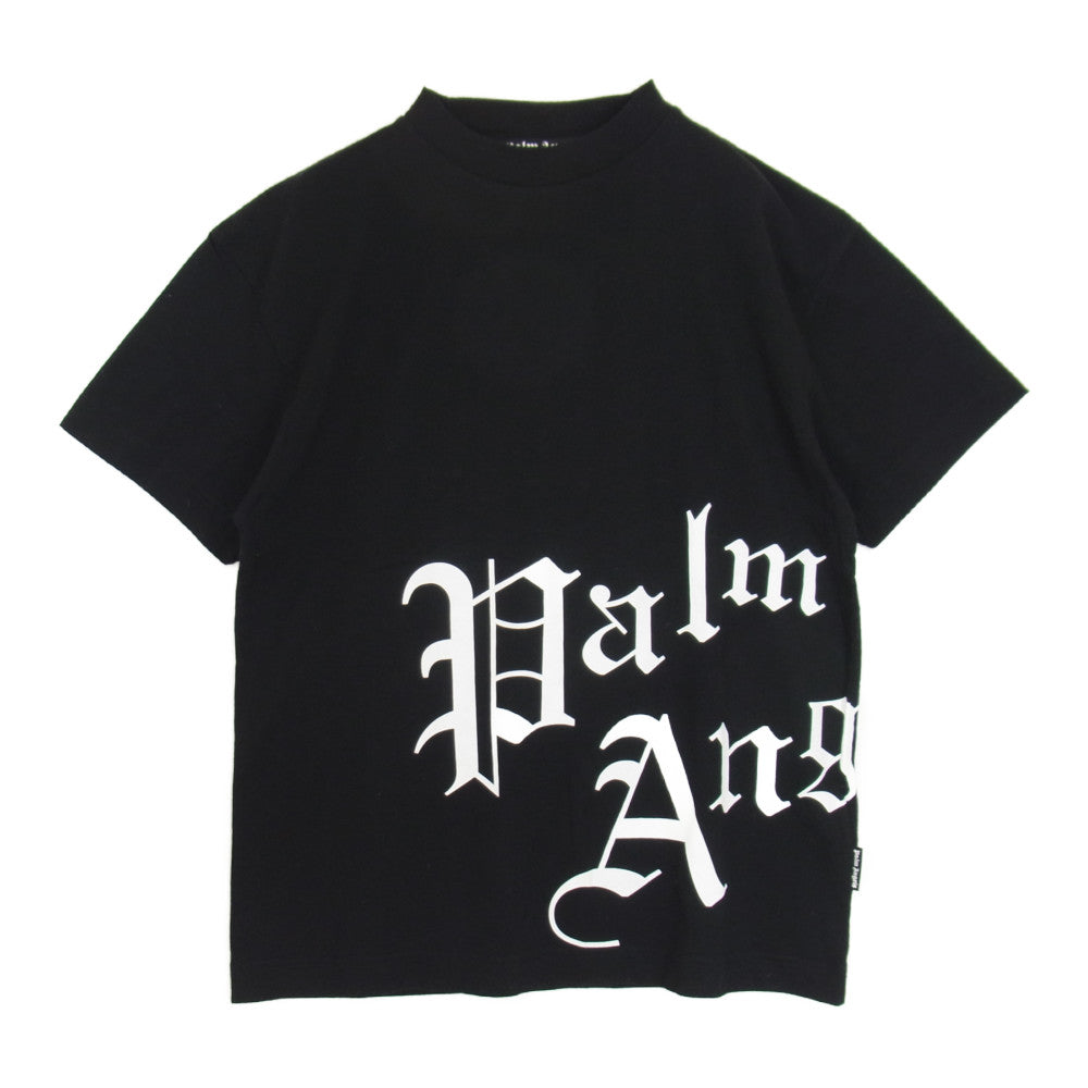 PALM ANGELS パームエンジェルス PMAA001S20413006 SIDE NEW GOTHIC TEE ロゴプリント 半袖 Tシャツ カットソー ブラック系 M【中古】