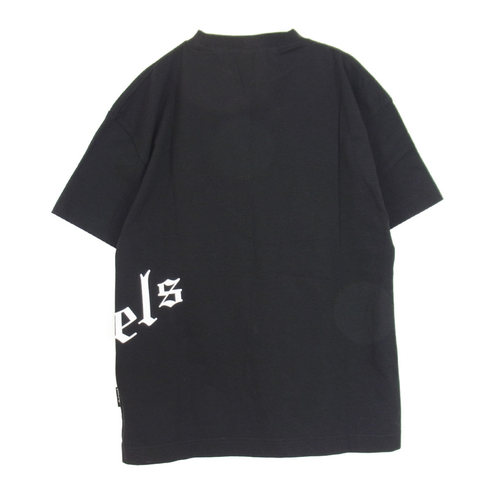 PALM ANGELS パームエンジェルス PMAA001S20413006 SIDE NEW GOTHIC TEE ロゴプリント 半袖 Tシャツ カットソー ブラック系 M【中古】