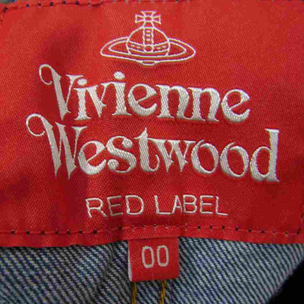 Vivienne Westwood ヴィヴィアンウエストウッド オーブ刺繍 ハンドストライプ サロペット デニム オーバーオール ネイビー系 M【美品】【中古】