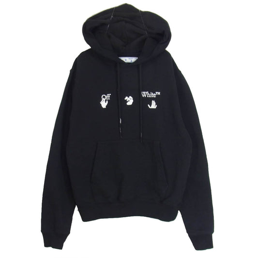 OFF-WHITE オフホワイト OMBB034E20FlE002 HAND OFF LOGO ハンド オフ ロゴパーカー フーディ ブラック系 S【中古】