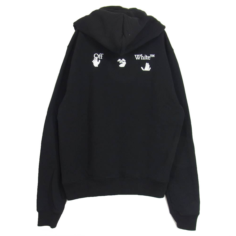 OFF-WHITE オフホワイト OMBB034E20FlE002 HAND OFF LOGO ハンド オフ ロゴパーカー フーディ ブラック系 S【中古】
