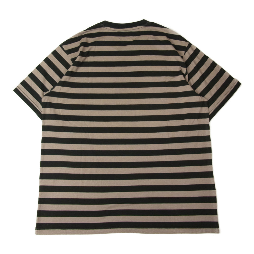 Supreme シュプリーム 22SS Reverse Stripe S/S リバース ストライプ Tシャツ ブラック系 ブラウン系 L【新古品】【未使用】【中古】