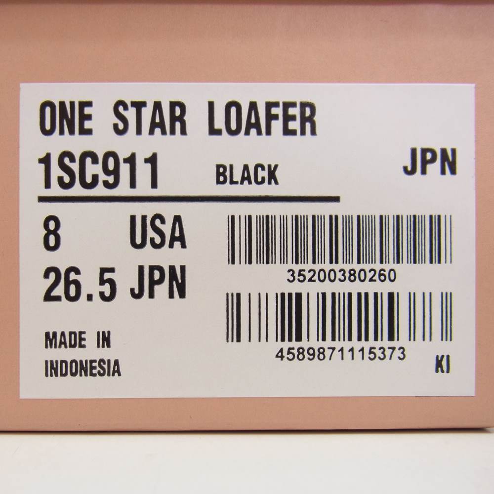 CONVERSE コンバース 1SC911 addict NEXUSVII One Star Loafer アディクト ネクサスセブン ワンスター ローファー ローカット スニーカー ブラック系 26.5cm【新古品】【未使用】【中古】