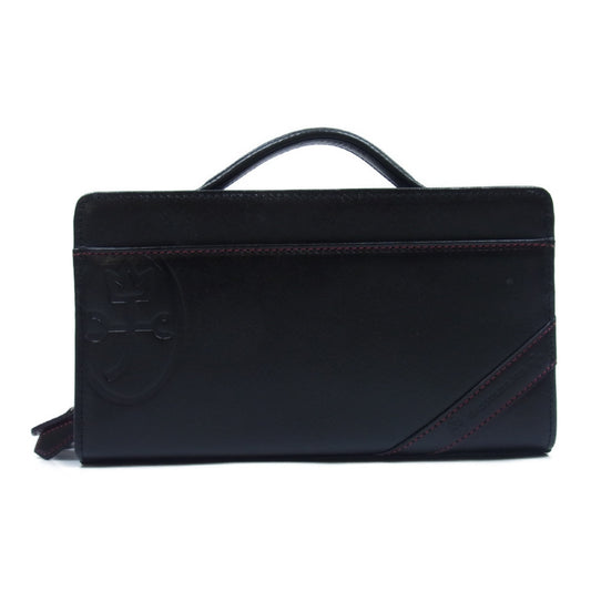 カステルバジャック 071202 レザー セカンド バッグ ブラック系【新古品】【未使用】【中古】