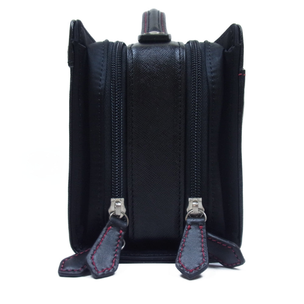 カステルバジャック 071202 レザー セカンド バッグ ブラック系【新古品】【未使用】【中古】