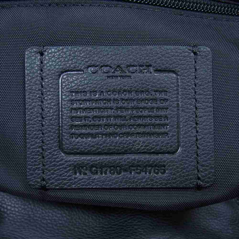COACH コーチ F54765 レザー ボストン バッグ ショルダー ブラック系【中古】