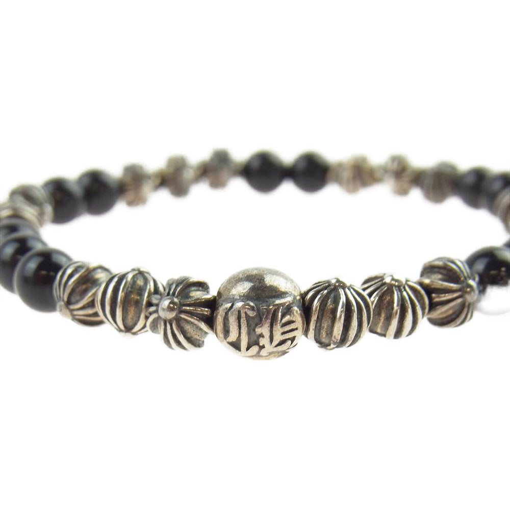 CHROME HEARTS クロムハーツ（原本無） BEAD 6mm ビーズ ブレスット シルバー系 ブラック系【中古】