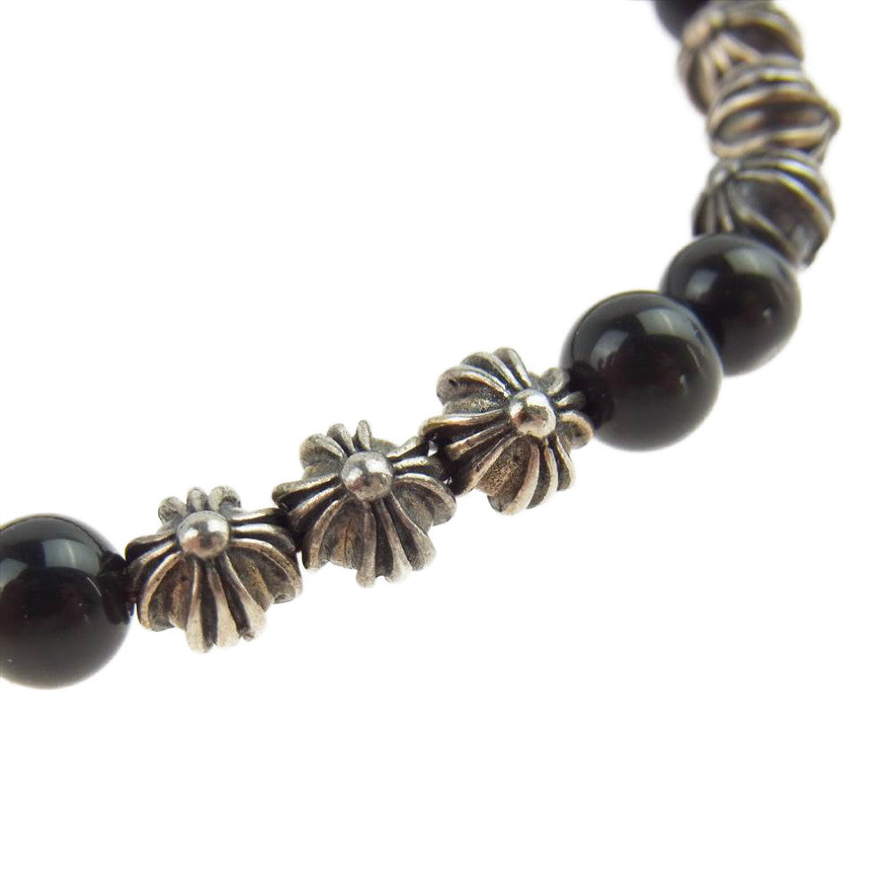 CHROME HEARTS クロムハーツ（原本無） BEAD 6mm ビーズ ブレスット シルバー系 ブラック系【中古】