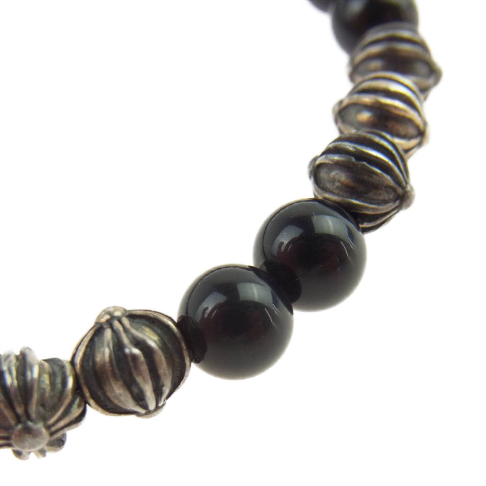CHROME HEARTS クロムハーツ（原本無） BEAD 6mm ビーズ ブレスット シルバー系 ブラック系【中古】