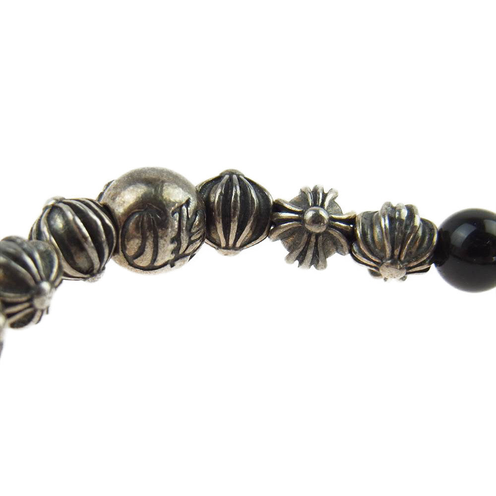 CHROME HEARTS クロムハーツ（原本無） BEAD 6mm ビーズ ブレスット シルバー系 ブラック系【中古】