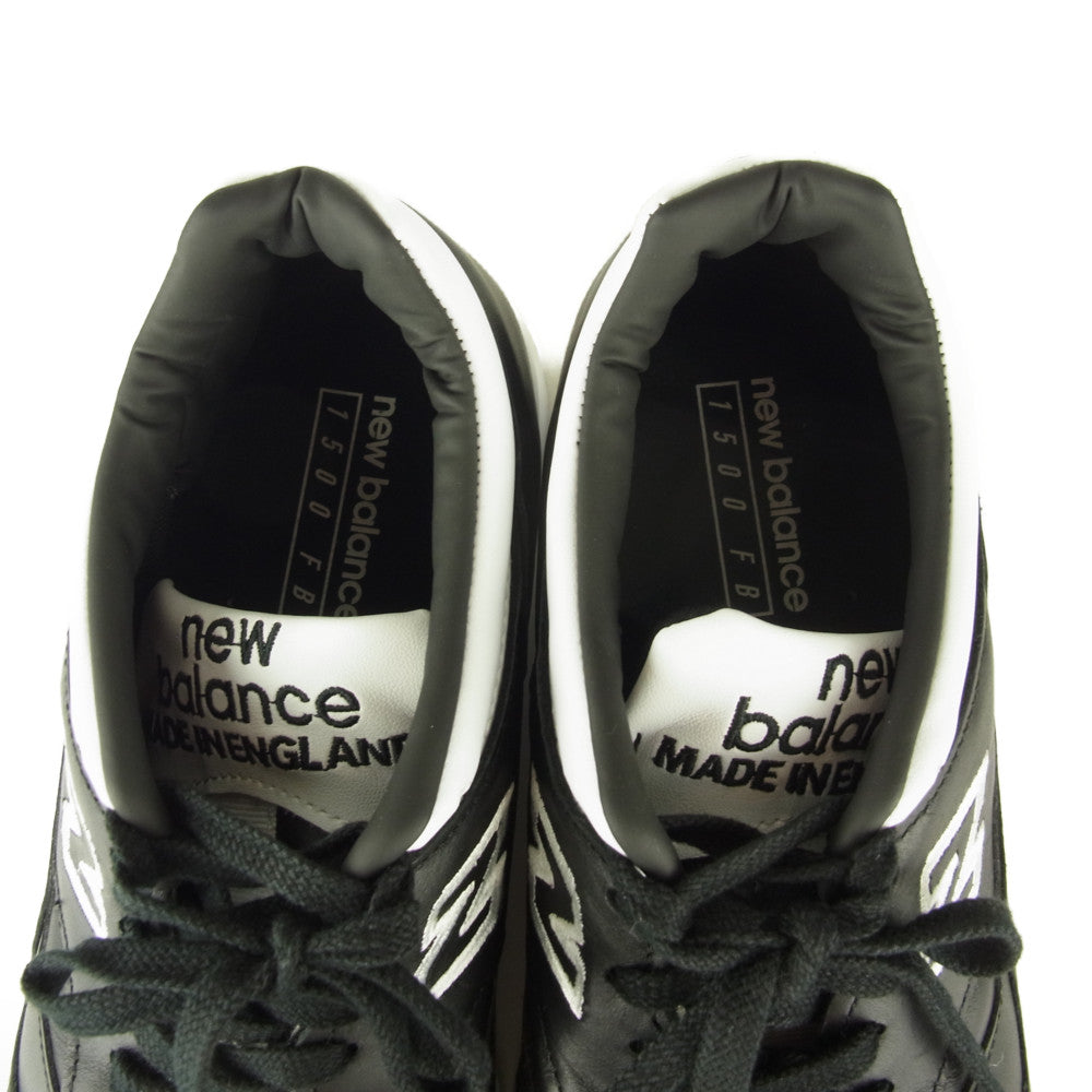NEW BALANCE ニューバランス M1500FB FOOTBALL PACK レザー ローカット スニーカー ブラック系 26㎝【美品】【中古】