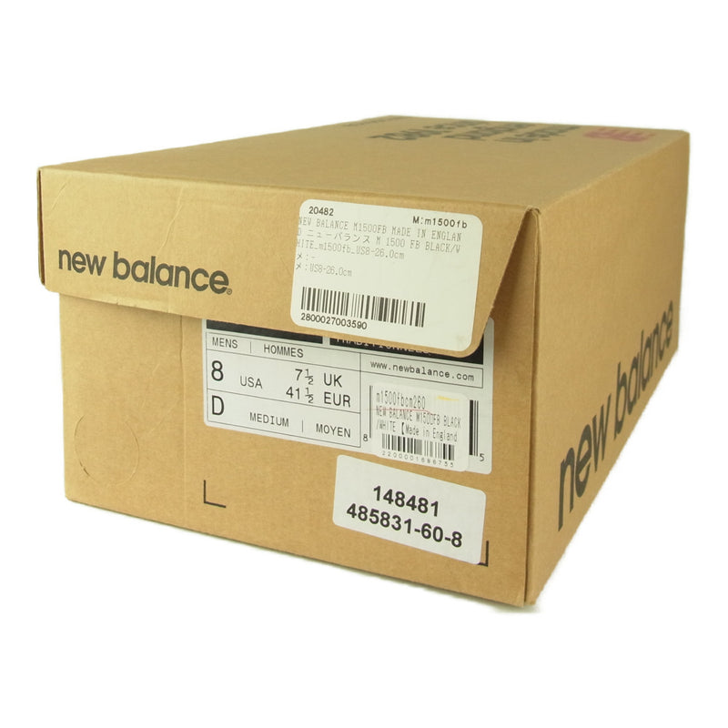 NEW BALANCE ニューバランス M1500FB FOOTBALL PACK レザー ローカット スニーカー ブラック系 26㎝【美品】【中古】