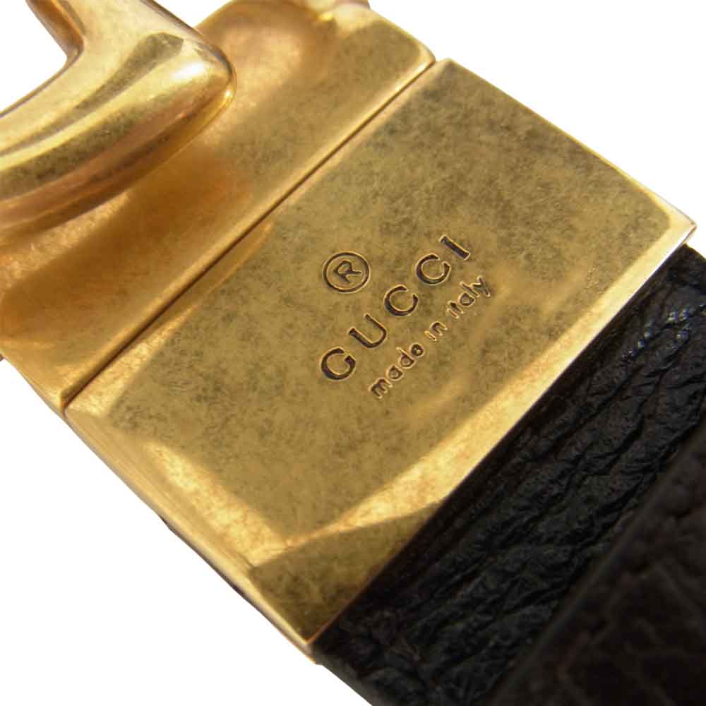 GUCCI グッチ 643847 CAO2T 1062 ダブルGバックル リバーシブル レザー ベルト ブラウン系【中古】