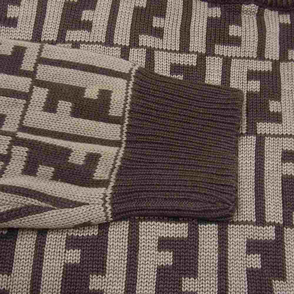 FENDI フェンディ ズッカ柄 ハイネック ニット セーター ブラウン系 表記無し【中古】