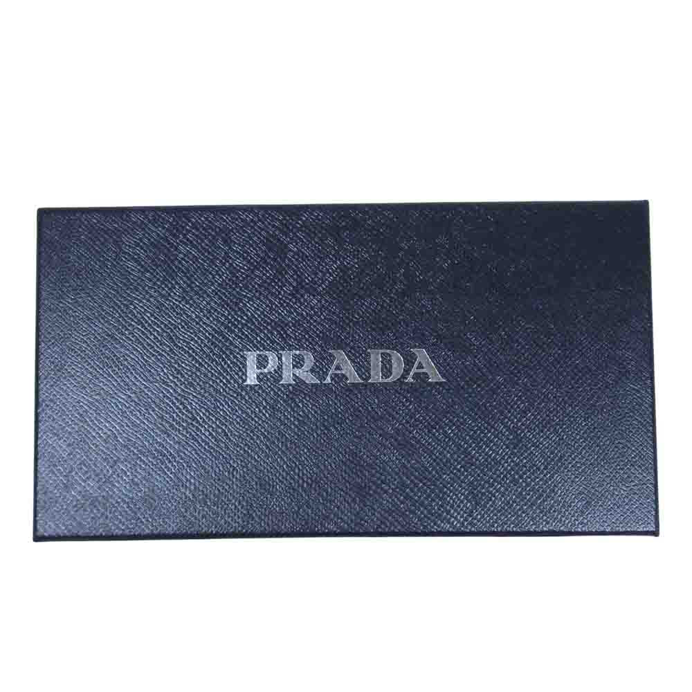 PRADA プラダ 20SS 1ZT001 ナイロンポーチ  ロゴプレート ネックストラップ スマホケース ブラック系【美品】【中古】