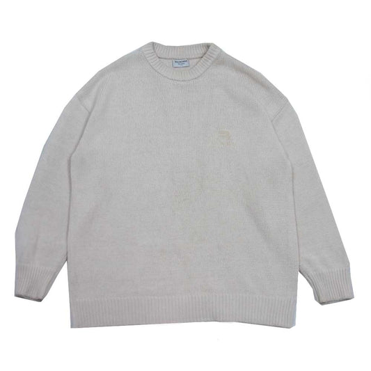 BALENCIAGA バレンシアガ 683303 SPORTY B スポーティ ロゴ刺繍 ニット セーター アイボリー系 XS【中古】