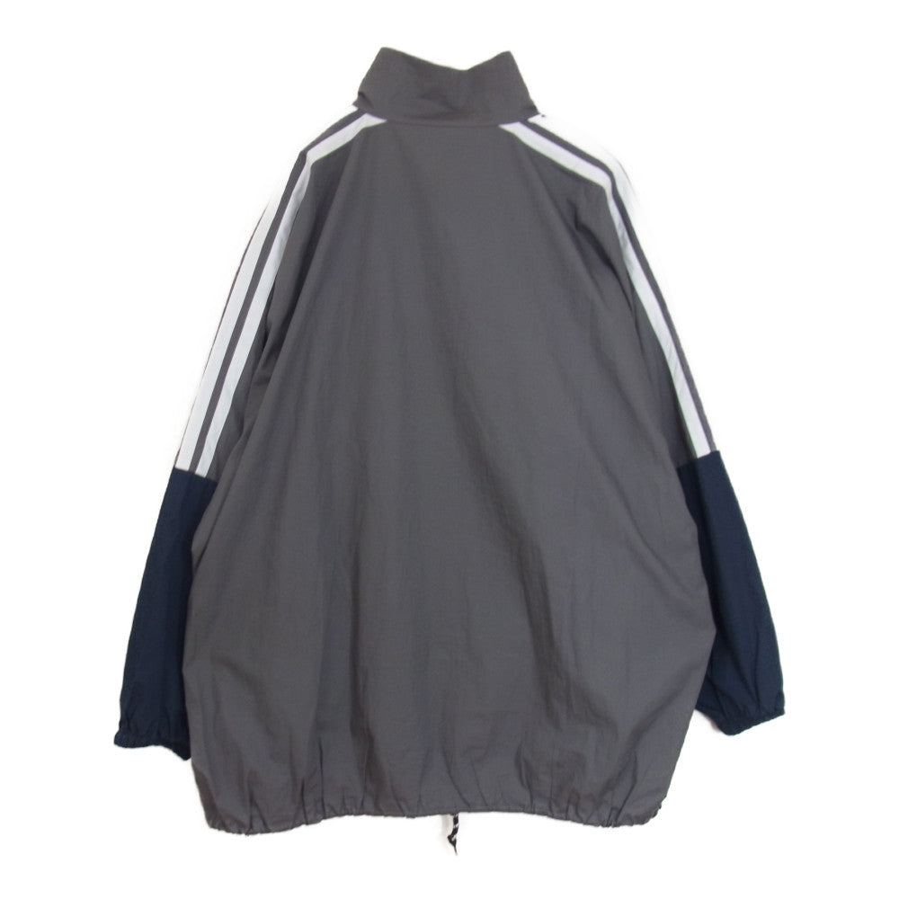 BALENCIAGA バレンシアガ 国内正規品 508901 TWB13 ロゴ ポプリンシャツ トラックジャケット グレー系 38【中古】