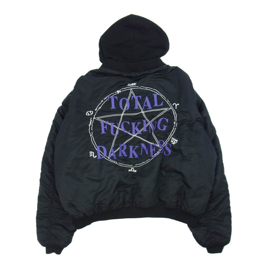 VETEMENTS ヴェトモン 16AW MH17JA12 Total Fucking Darkness Bomber Jacket TFD トータルファッキンダークネス ボンバージャケット ブラック系 M【中古】