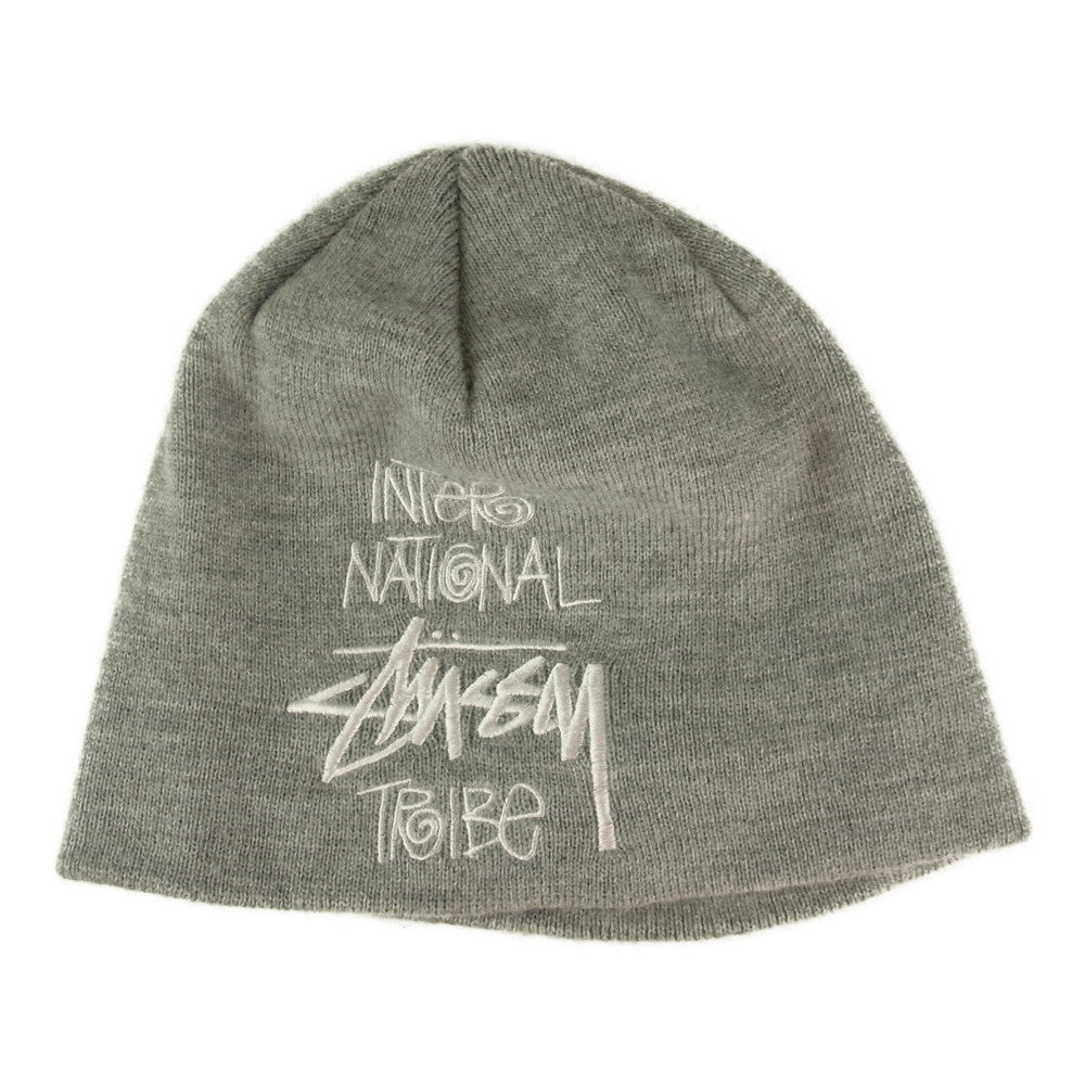 STUSSY ステューシー 90s 00s INTERNATIONAL TRIBE ビーニー ニットキャップ グレー系【中古】
