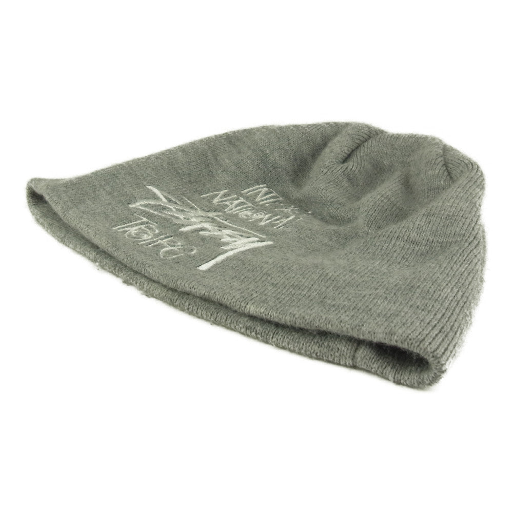 STUSSY ステューシー 90s 00s INTERNATIONAL TRIBE ビーニー ニットキャップ グレー系【中古】