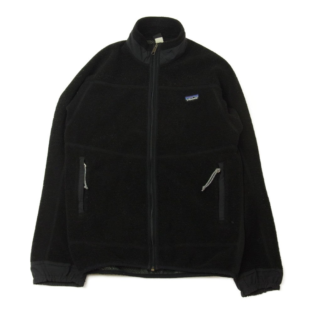patagonia パタゴニア USA製 ストレッチ 切替 フリース ジャケット ブラック系 S【中古】