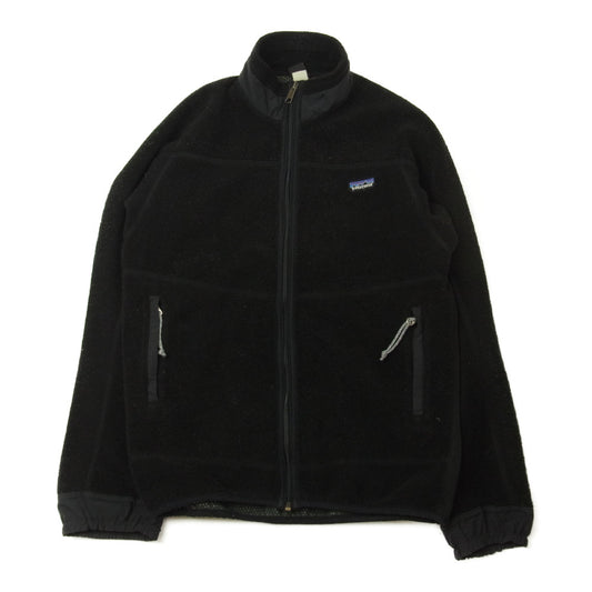 patagonia パタゴニア USA製 ストレッチ 切替 フリース ジャケット ブラック系 S【中古】