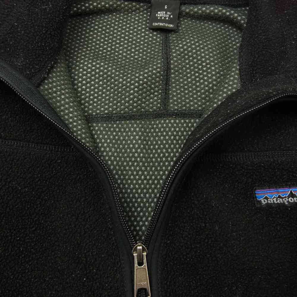 patagonia パタゴニア USA製 ストレッチ 切替 フリース ジャケット ブラック系 S【中古】